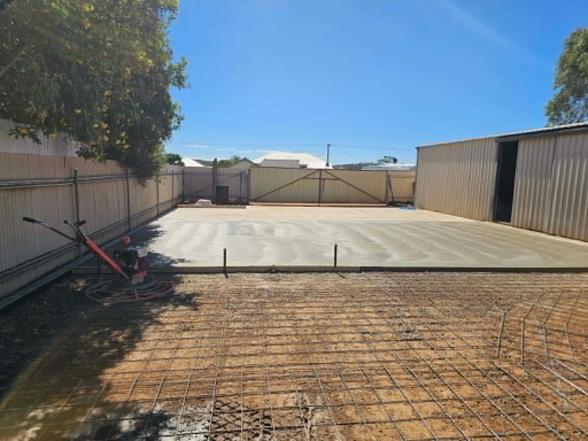 Concrete slab pour 2